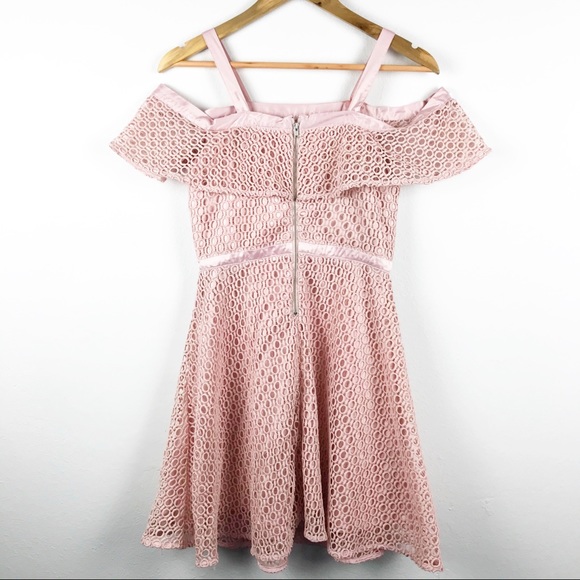 Bardot Junior Blush Pink Mesh Cold Shoulde… - Picture 7 of 11